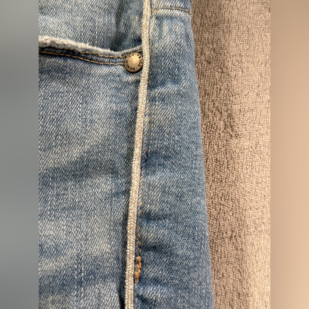 Paige Jeans High Rise Lou Lou Women’s Size 27 Boot Cut Stretch Raw Hem - Picture 6 of 11